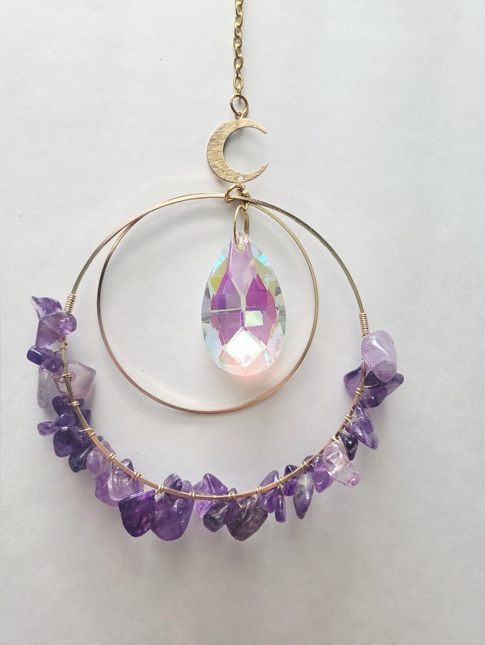 Crystal and Amethyst Sun Catcher